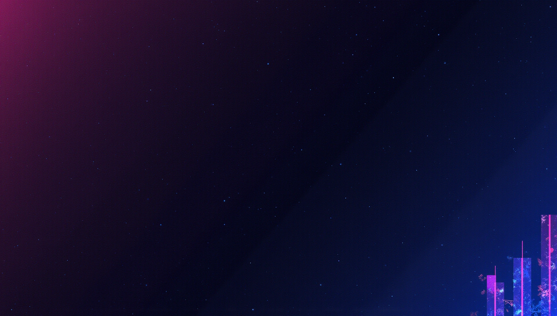 Fondo abstracto de espacio con neones y elementos de trading